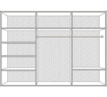 Шестистворчатый для одежды шкаф Катя (беж)