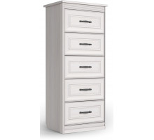 Комод Высокий Неаполь Ясень анкор светлый (патина "серебро")