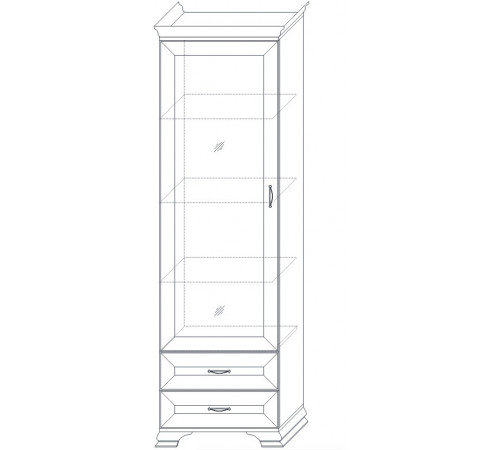 Шкаф-пенал Сиена (Бодега Белый) Шкаф-пенал Сиена (Бодега Белый)