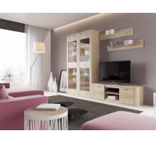 Гостиная Элана от МебельГрад, комплектация 1, цвет Бодега белая Гостиная Элана от МебельГрад, комплектация 1, цвет Бодега белая