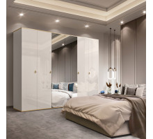 Шестистворчатый шкаф для одежды с зеркалом Rimini РМШ1/6 (слоновая кость) Шестистворчатый шкаф для одежды с зеркалом Rimini РМШ1/6 (слоновая кость)