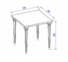 Стол журнальный Мистраль (Mistral), приставной, квадратный MIST-54 Стол журнальный Мистраль (Mistral), приставной, квадратный MIST-54